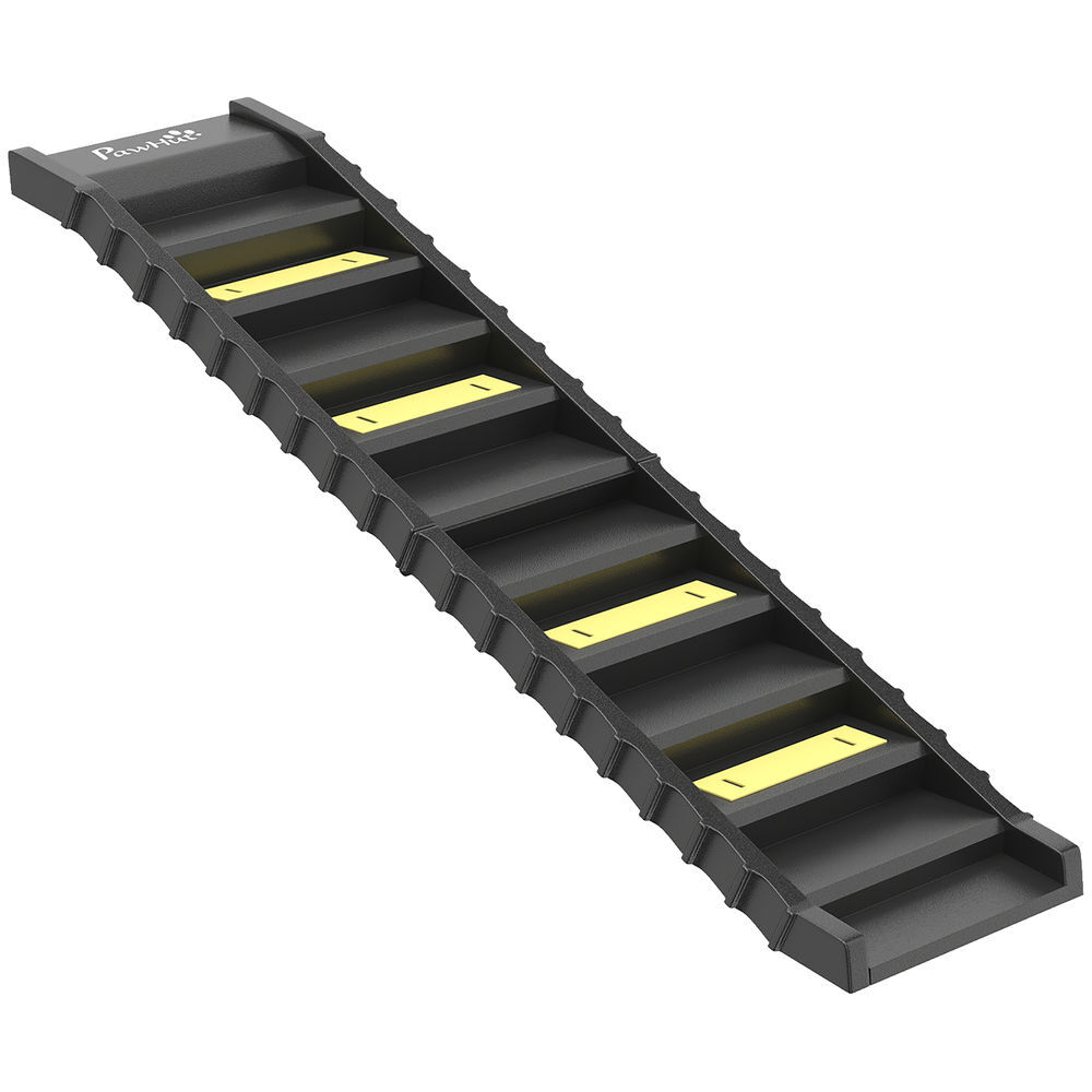 Pawhut rampa para perros plegable, 154 cm, rampa para perros para coche y cama alta con 10 escalones antideslizantes, ligera y resistente, carga 25 kg