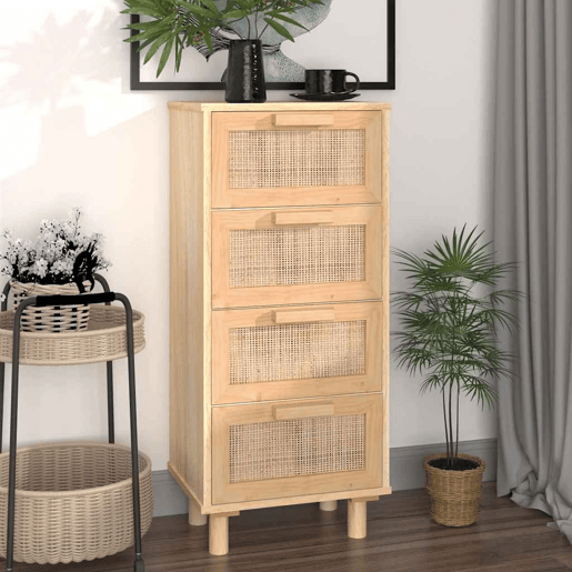 Aparador - Bufete - Móvei de apoio 40x30x90 cm pinho maciçovime natural castanho pt4779