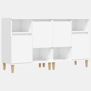 Aparadores - Bufetes - Móveis de apoio 2 pcs 60x35x70 cm derivados de madeira branco pt5112