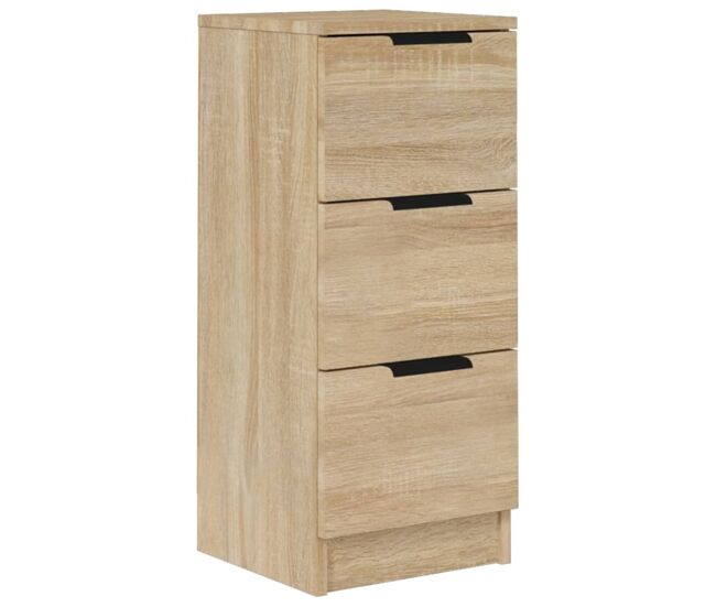 Aparador - mueble de almacenamiento de madera contrachapada roble sonoma 30x30x70 cm es3031
