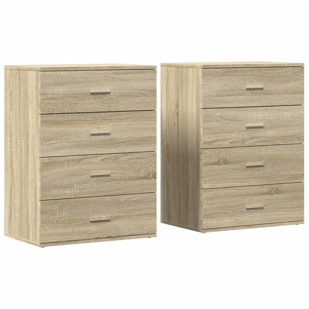 Aparador - Mueble de almacenamiento 2 uds 60 Madera Clara
