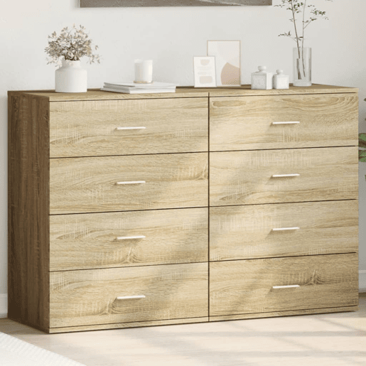 Aparadores - Bufetes - Móveis de apoio 2 pcs 60x39x80 cm derivados madeira carvalho sonoma pt5231