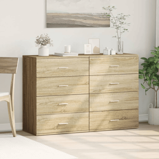 Aparadores - Bufetes - Móveis de apoio 2 pcs 60x39x80 cm derivados madeira carvalho sonoma pt5231