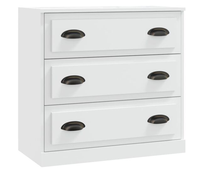 Aparador - mueble de almacenamiento de madera contrachapada blanco 70x35,5x67,5 cm es2513