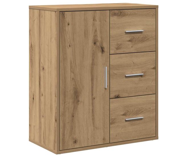Aparador - mueble de almacenamiento roble artesanal 60 x 31 x 70 cm madera de ingeniería es4890