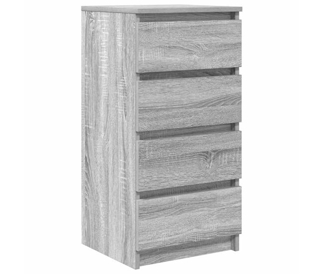 Aparador - mueble de almacenamiento sonoma gris 37,5x35x76 cm madera de ingeniería es5066