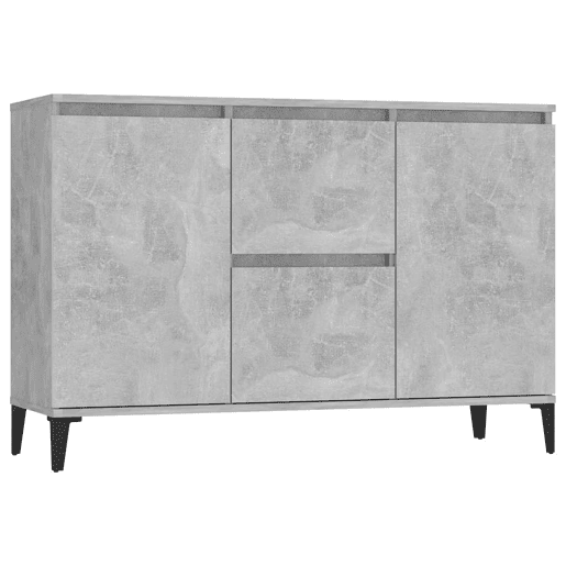 Aparador - Bufete - Móvei de apoio 102x35x70 cm derivados de madeira cinza cimento pt2640