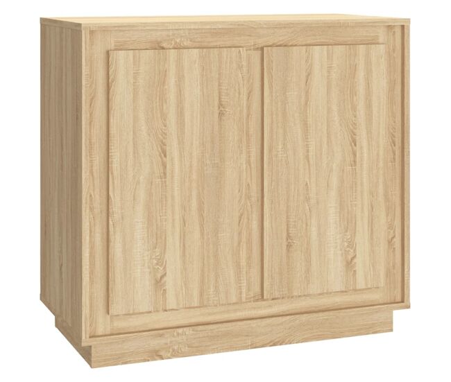 Aparador - mueble de almacenamiento madera contrachapada color roble sonoma 80x34x75 cm es4311