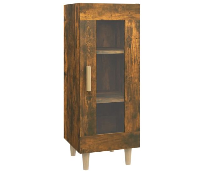 Aparador - mueble de almacenamiento madera de ingeniería roble ahumado 34,5x34x90 cm es4524