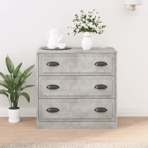 Aparador - Bufete - Móvei de apoio 70x35,5x67,5 cm derivados de madeira cinzento cimento pt2831