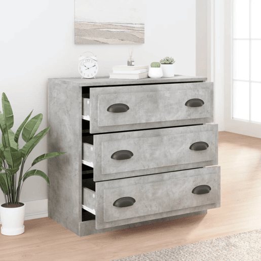 Aparador - Bufete - Móvei de apoio 70x35,5x67,5 cm derivados de madeira cinzento cimento pt2831