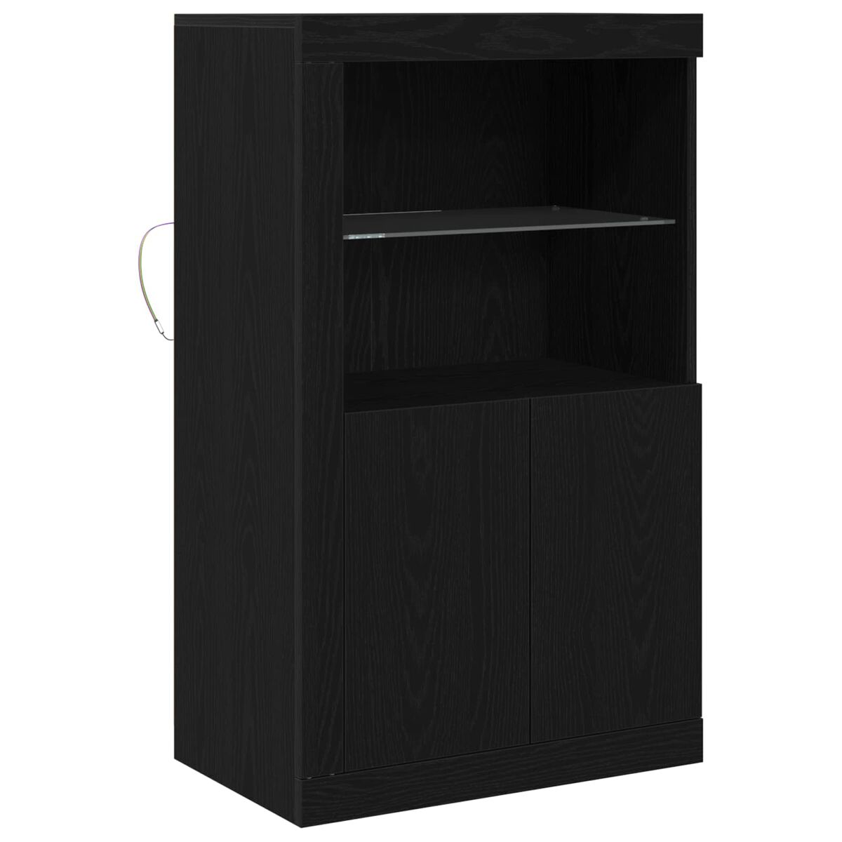 Aparador - Mueble de almacenamiento 60 Negro/ Madera
