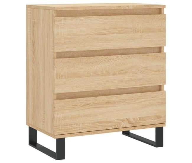 Aparador - mueble de almacenamiento de madera contrachapada roble sonoma 60x35x70 cm es3077