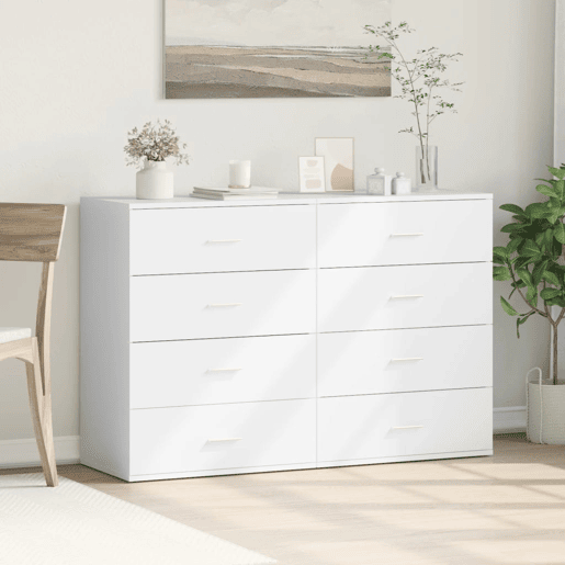 Aparadores - Bufetes - Móveis de apoio 2 pcs 60x39x80 cm derivados de madeira branco pt5176