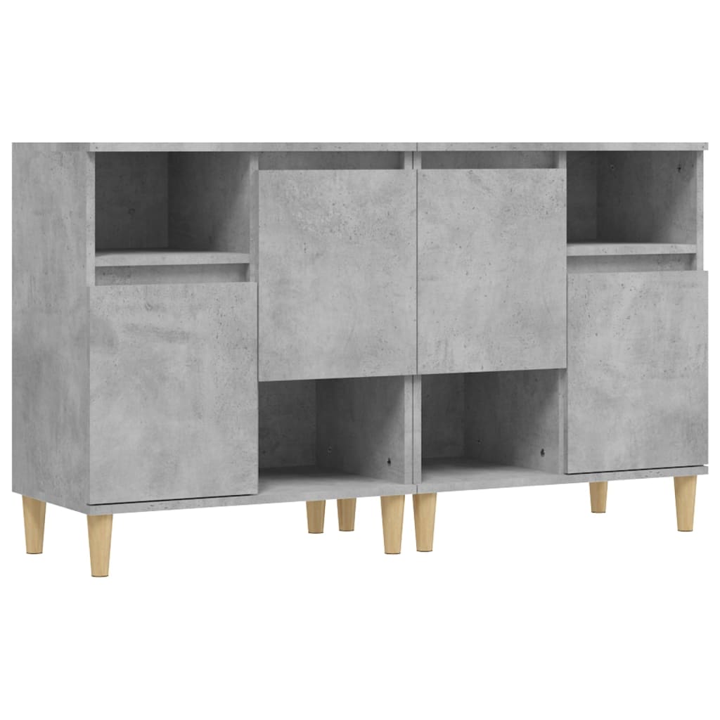 Aparador - Mueble de almacenamiento 2 uds 60 Gris