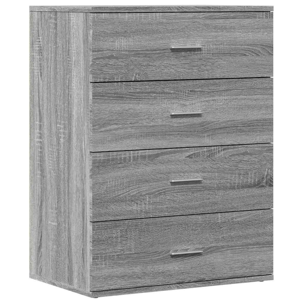 Aparador - Mueble de almacenamiento 60 Roble/ Gris