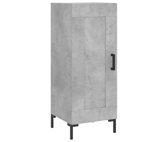 Aparador - mueble de almacenamiento de madera contrachapada gris hormigón 34,5x34x90 cm es2772