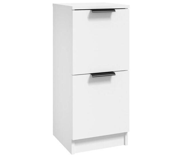 Aparador - mueble de almacenamiento de madera contrachapada blanco 30x30x70 cm es2456