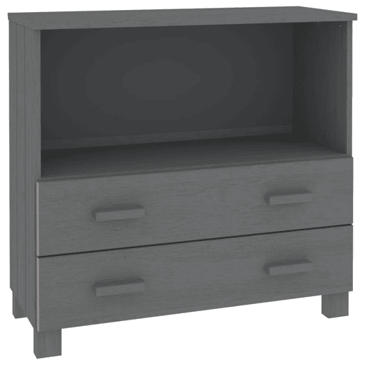Aparador - Bufete - Móvei de apoio HAMAR 85x35x80 cm pinho maciço cinza-escuro pt4118