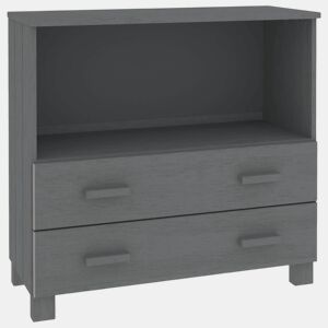 Aparador - Bufete - Móvei de apoio HAMAR 85x35x80 cm pinho maciço cinza-escuro pt4118