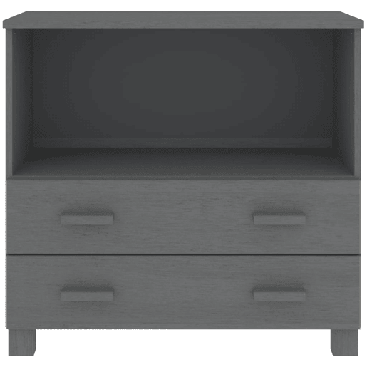 Aparador - Bufete - Móvei de apoio HAMAR 85x35x80 cm pinho maciço cinza-escuro pt4118