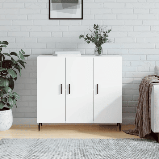 Aparador - Bufete - Móvei de apoio 90x34x80 cm derivados de madeira branco pt3219 Aparador - Bufete - Móvei de apoio 90x34x80 cm derivados de madeira branco pt3219