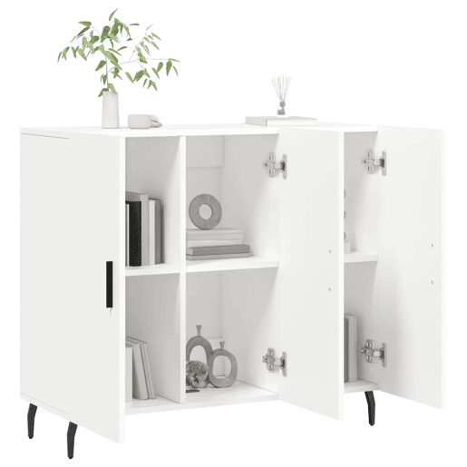 Aparador - Bufete - Móvei de apoio 90x34x80 cm derivados de madeira branco pt3219 Aparador - Bufete - Móvei de apoio 90x34x80 cm derivados de madeira branco pt3219
