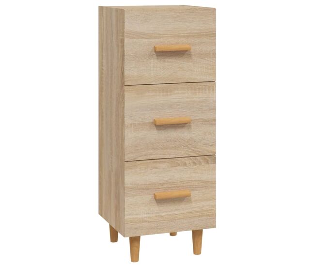 Aparador - mueble de almacenamiento madera contrachapada color roble sonoma 34,5x34x90 cm es4284