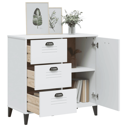 Aparador - Bufete - Móvei de apoio VIKEN 80x40x80 cm derivados de madeira branco pt4403