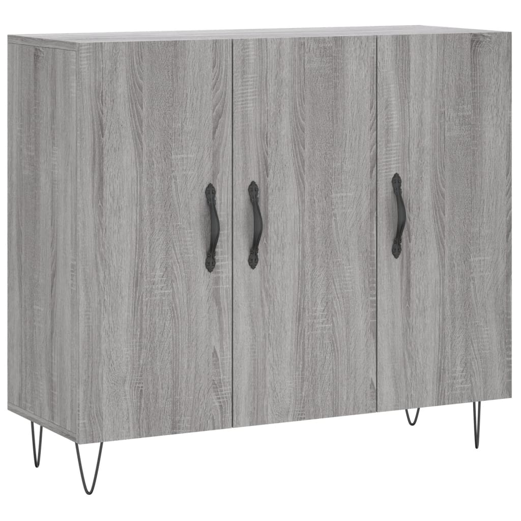 Aparador - Mueble de almacenamiento 90 Roble/ Gris