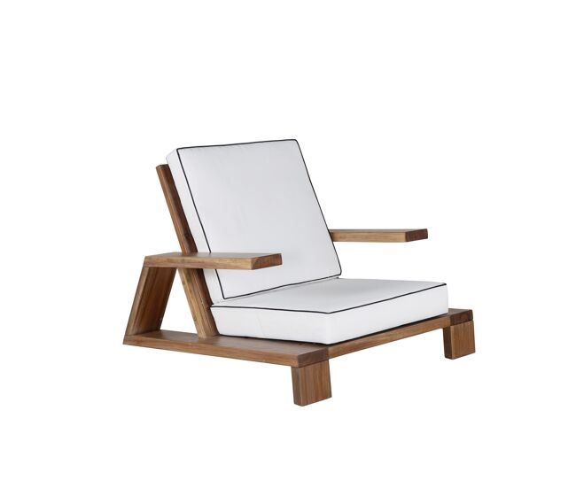 Sillón de exterior daria 100x92x70 marrón