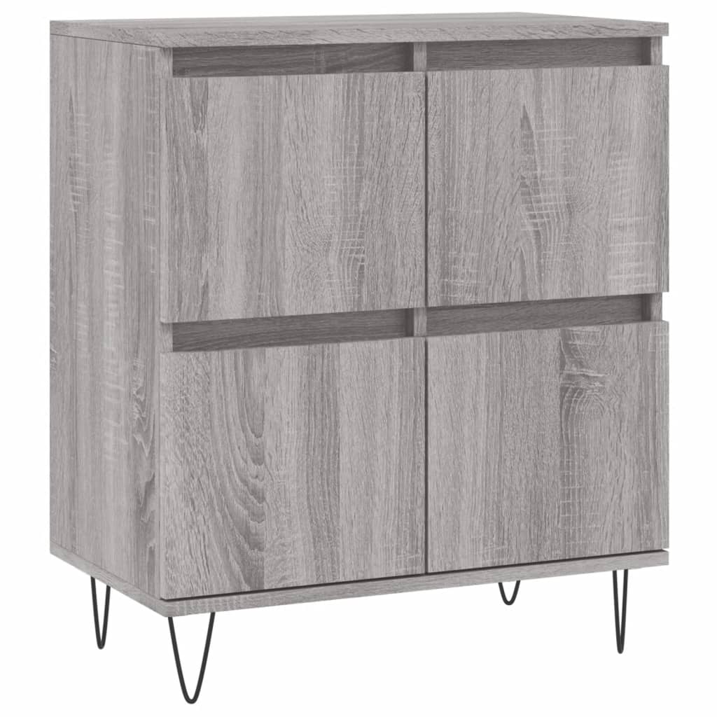 Aparador - Mueble de almacenamiento 60 Roble/ Gris