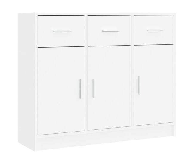 Aparador - mueble de almacenamiento blanco 91x28x75 cm madera de ingeniería es1667