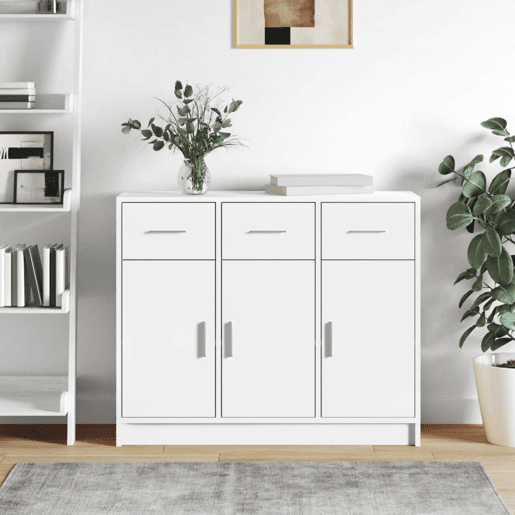 Aparador - Bufete - Móvei de apoio Branco 91x28x75 cm Madeira Engenheirada pt1667
