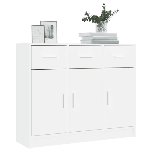 Aparador - Bufete - Móvei de apoio Branco 91x28x75 cm Madeira Engenheirada pt1667