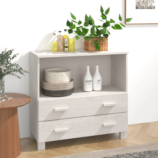 Aparador - Bufete - Móvei de apoio HAMAR 85x35x80 cm pinho maciço branco pt4109