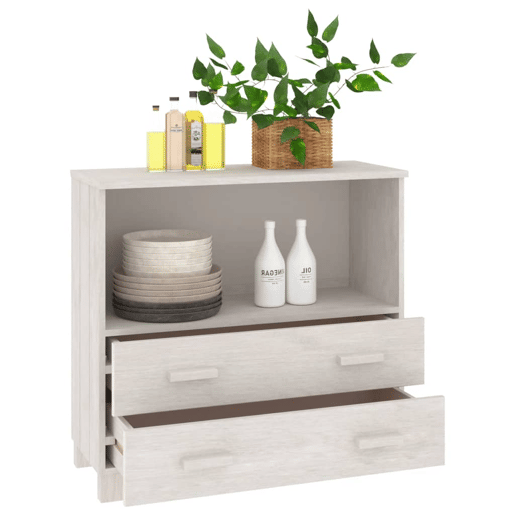 Aparador - Bufete - Móvei de apoio HAMAR 85x35x80 cm pinho maciço branco pt4109