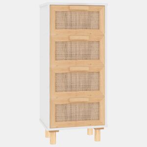 Aparador - Bufete - Móvei de apoio 40x30x90 cm madeira pinho maciçavime natural branco pt1669