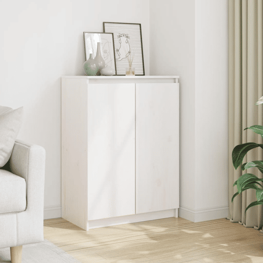 Aparador - Bufete - Móvei de apoio pinho maciço 60x36x84 cm branco pt4649