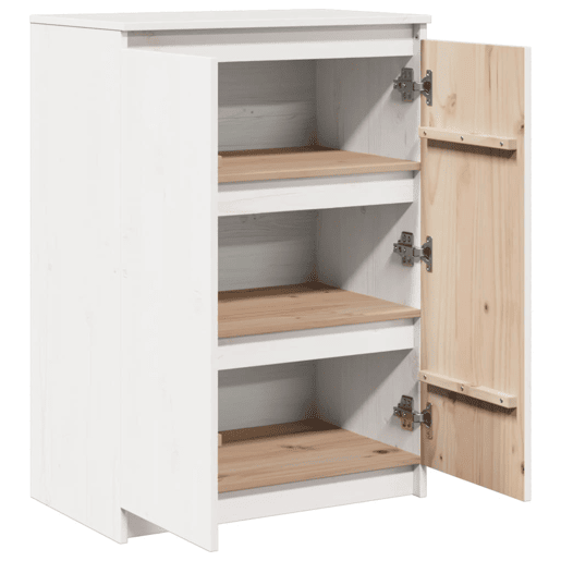 Aparador - Bufete - Móvei de apoio pinho maciço 60x36x84 cm branco pt4649