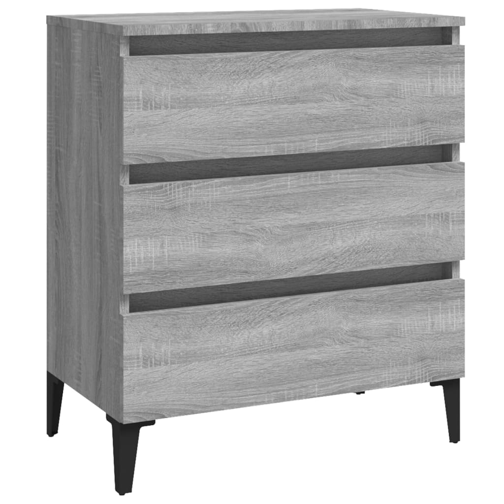 Aparador - Mueble de almacenamiento 60 Roble/ Gris
