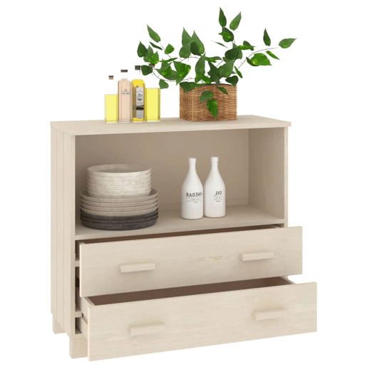 Aparador - Bufete - Móvei de apoio HAMAR 85x35x80 cm pinho maciço castanho-mel pt4105