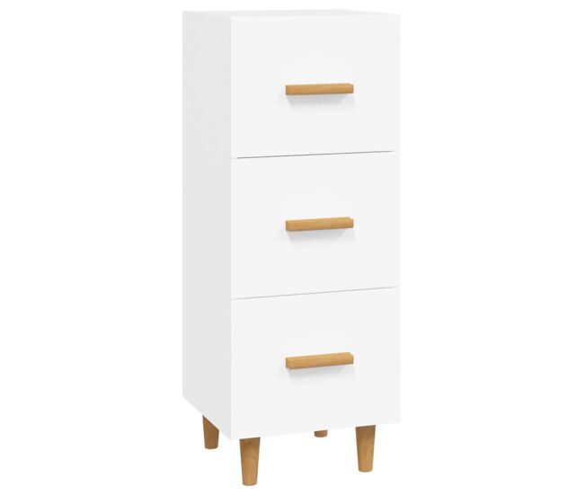 Aparador - mueble de almacenamiento madera de ingeniería blanco 34,5x34x90 cm es4358