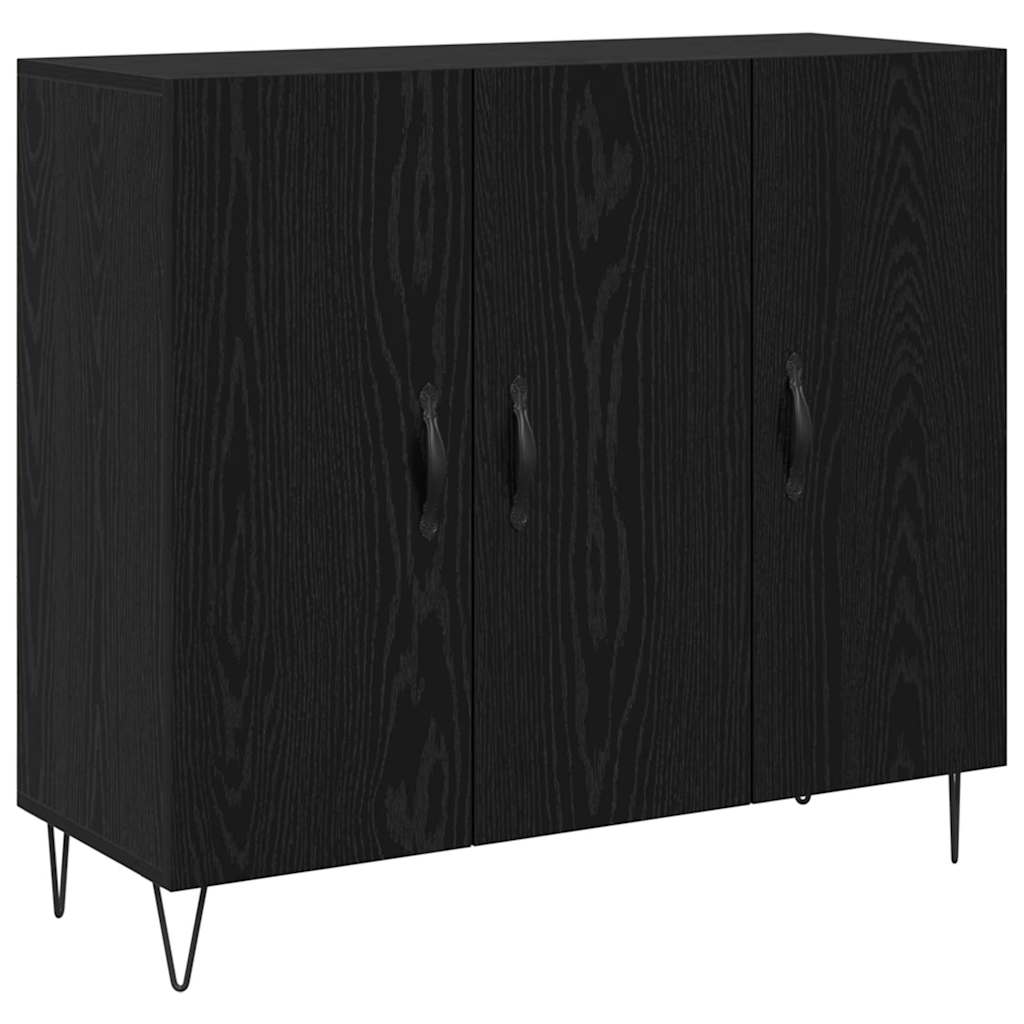 Aparador - Mueble de almacenamiento 90 Negro/ Madera