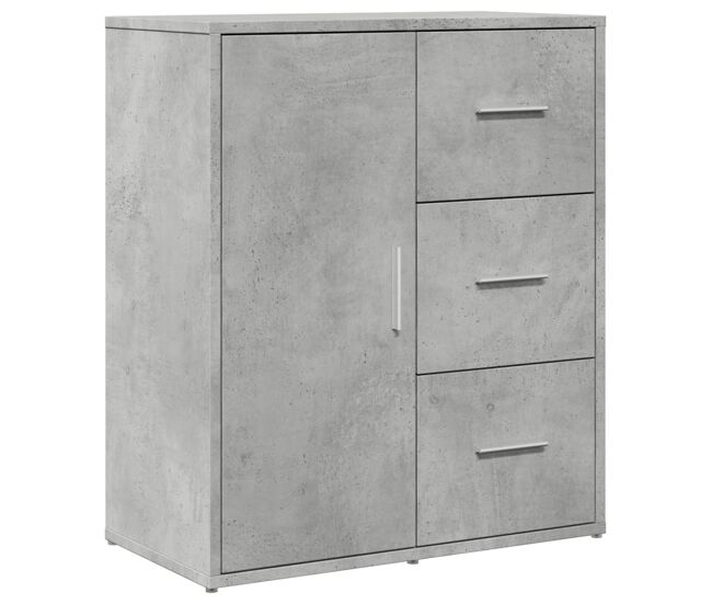 Aparador - mueble de almacenamiento de madera de ingeniería gris hormigón 60x31x70 cm es3311
