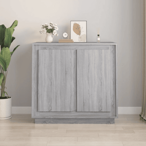 Aparador - Bufete - Móvei de apoio 80x34x75 cm derivados de madeira cinzento sonoma pt2922