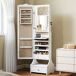 Armario Joyero MDF, Vidrio HOMCOM, hogar - decoración Armario Joyero MDF, Vidrio HOMCOM, hogar - decoración Blanco