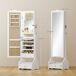 Armario Joyero MDF, Vidrio HOMCOM, hogar - decoración Armario Joyero MDF, Vidrio HOMCOM, hogar - decoración Blanco