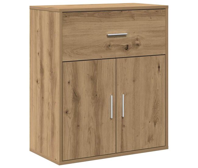 Aparador - mueble de almacenamiento roble artesanal 60 x 31 x 70 cm madera de ingeniería es4889