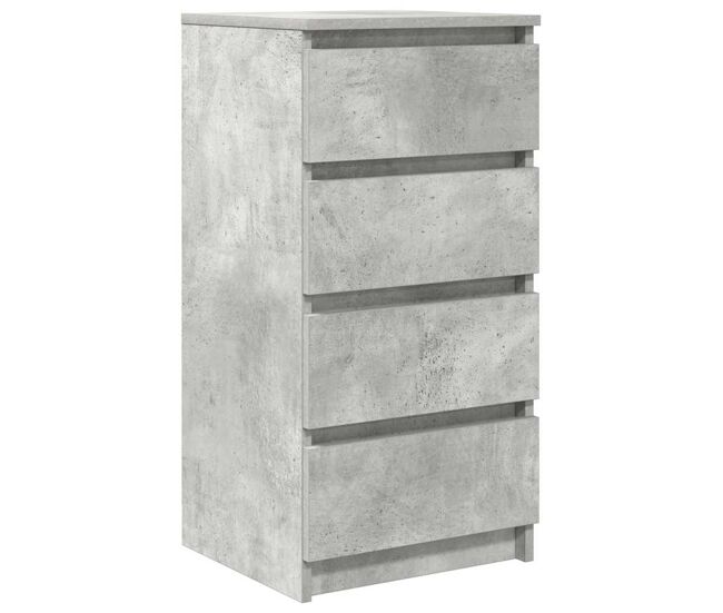 Aparador - mueble de almacenamiento de madera de ingeniería gris hormigón 37,5x35x76 cm es3294